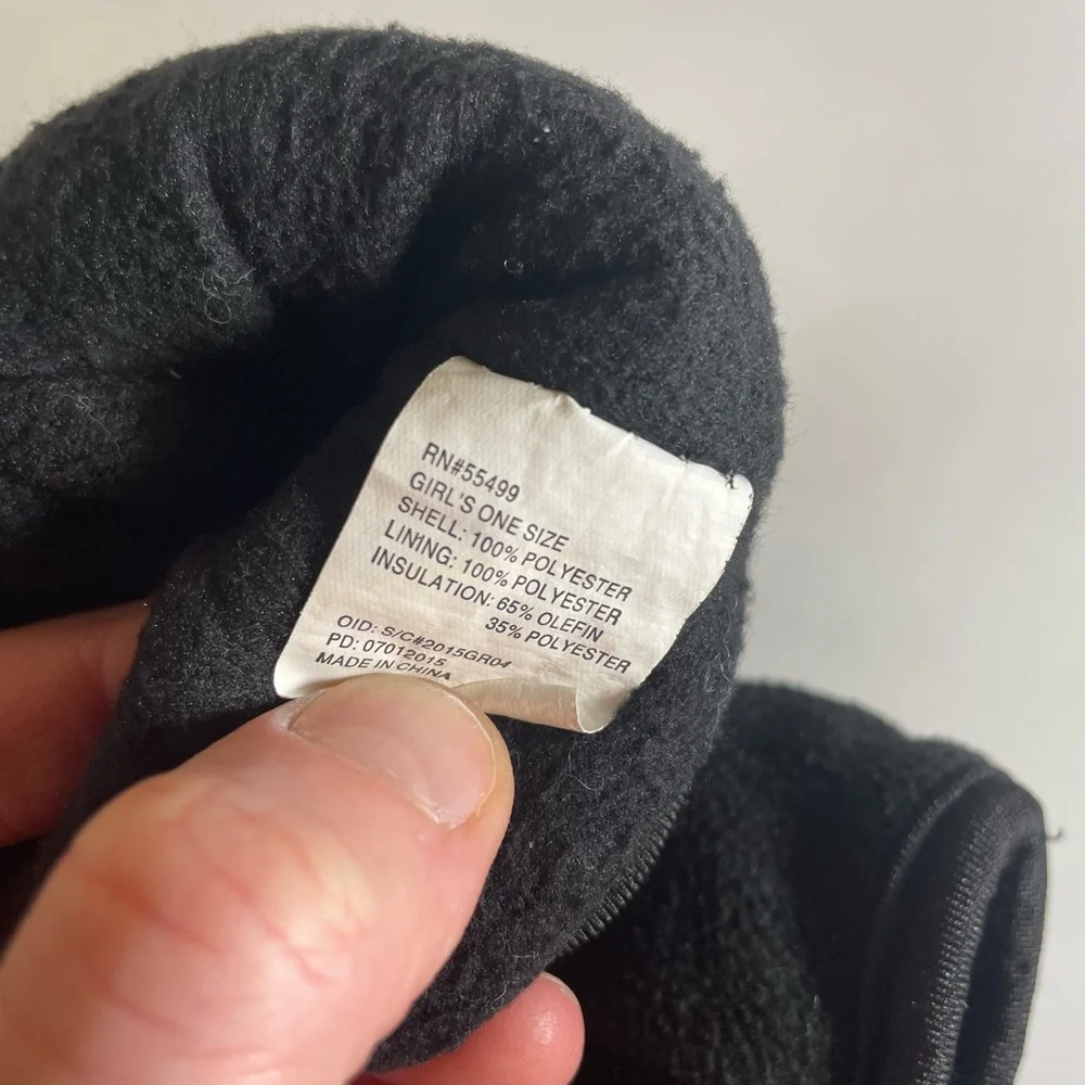 3M Thinsulate Black Kids Gloves